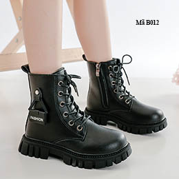 Giày boot trẻ em gái từ 6-11 tuổi phong cách hiện đại - B012
